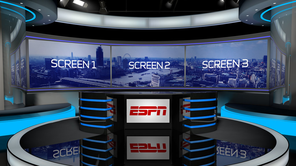 Virtual Studio Set For Espn Sports