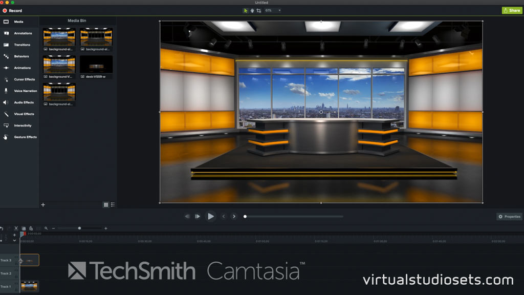 Virtual Studio Set 9 in Camtasia