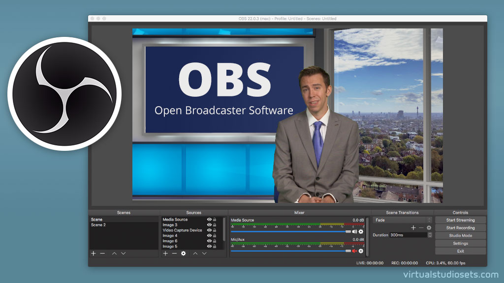 Virtual Sets for OBS (Open Broadcaster Software) - from virtualstudiosets.com