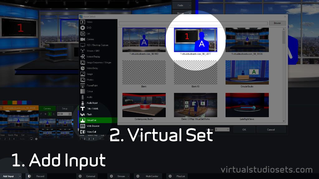 Free vMix Virtual Set - Studio 9B left
