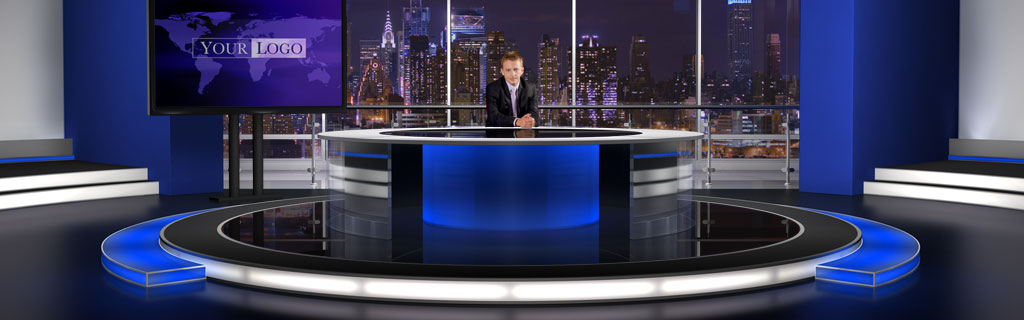 virtual tv studio customized for night-time