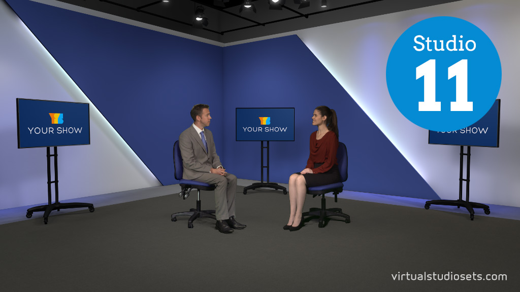 image of virtual studio set 11 - corporate interview setting