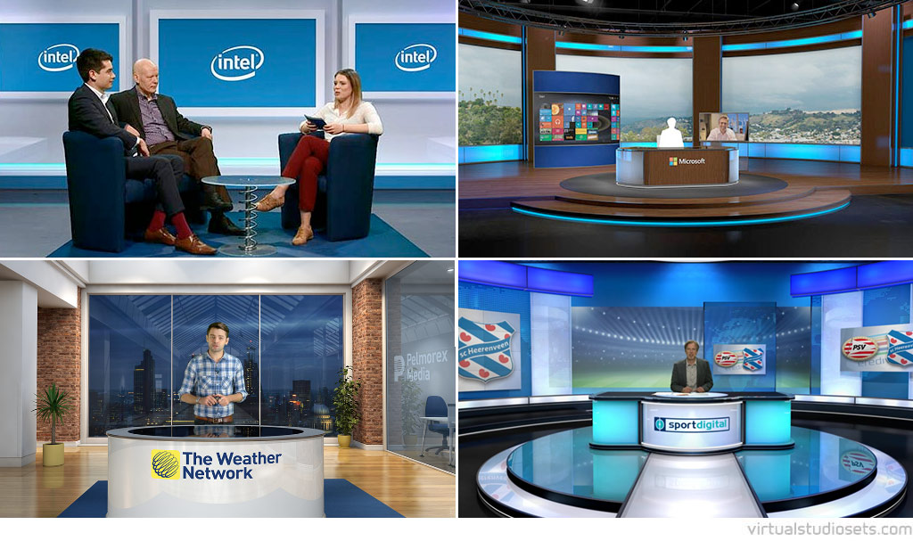 examples of custom TriCaster virtual sets