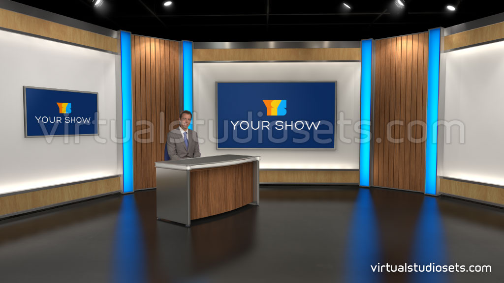virtual set of a TV studio