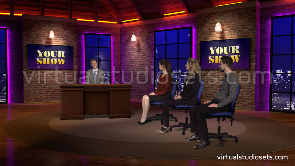 virtual set chat show